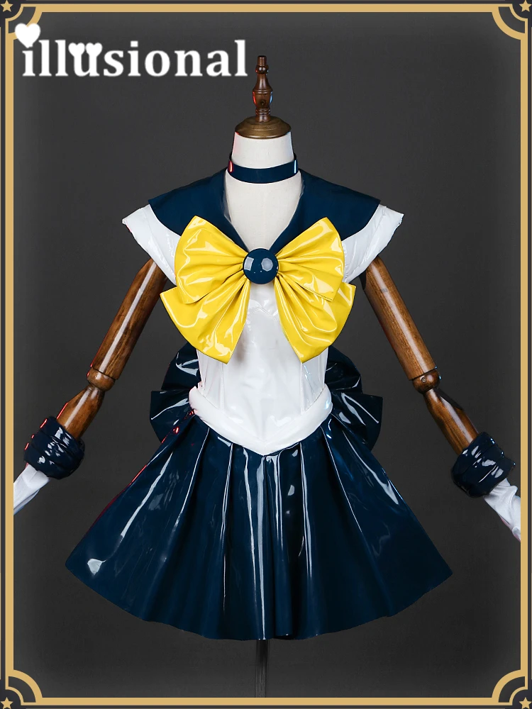 illusional Anime Sailor Moon 30th Sailor Uranus Tenoh Haruka Cosplay Costume Dress Anime School Uniform skirt