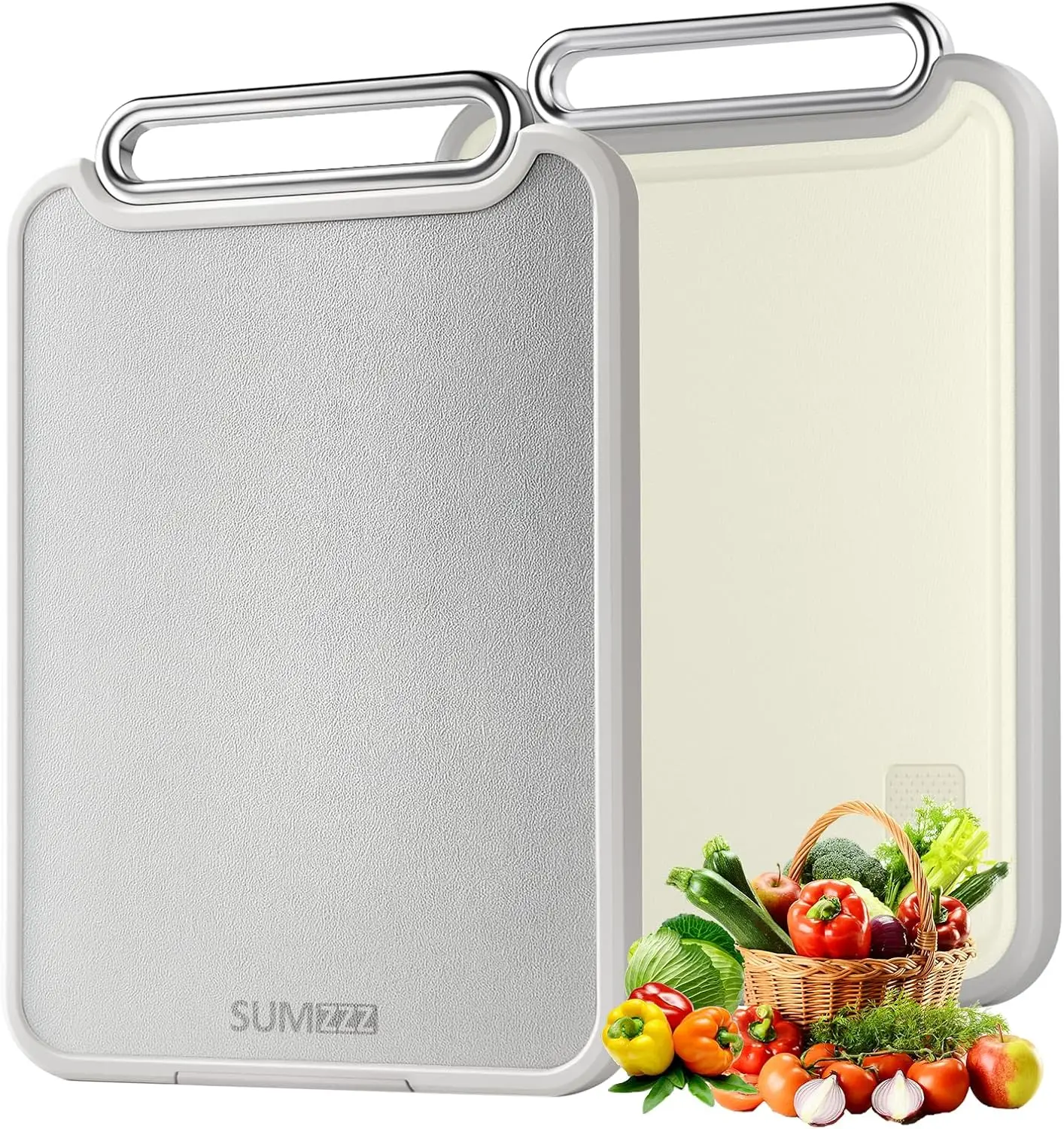 

Разделочная доска из нержавеющей стали для кухни, двусторонняя, 2-в-1, пищевая сталь