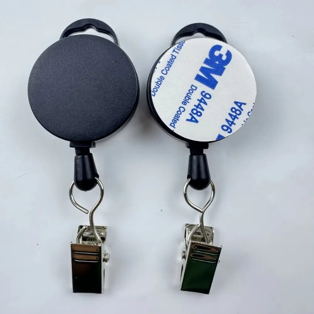 20 Pcs Retractable Clips Round Extendable No-Drill Design Versatile Holders for Towels ID Cards Keys and More Anti-Loss