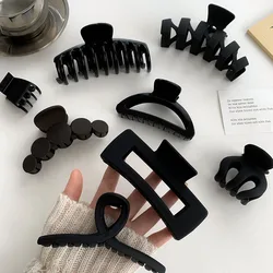 Frauen Elegante Schwarze Geometrische Kunststoff Haar Klaue Dame Süße Lange Haar Halter Zahn Haar Clips Haarnadeln Mode Haar Zubehör