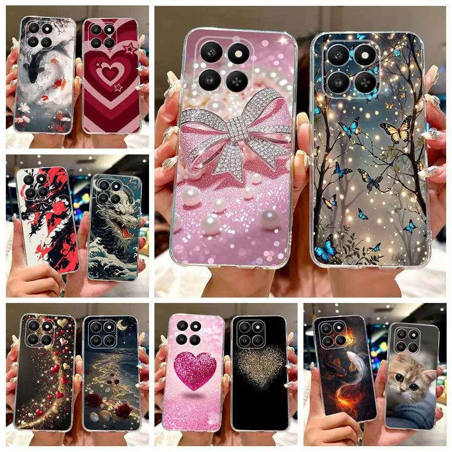 Für Honor 400 Smart 5G Fall LGN-NX1 Luxus Beliebte Gemalt Abdeckung Weiche Dünne Telefon Fall Für Honor X7d HonorX7d 5G Zurück Abdeckung Coque
