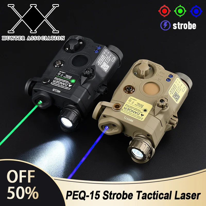 

Tactical Airsoft PEQ-15 Red Dot Green Blue Indicator Simplified version Sight White LED Light Strobe Fit 20mm Rail Hunting Laser