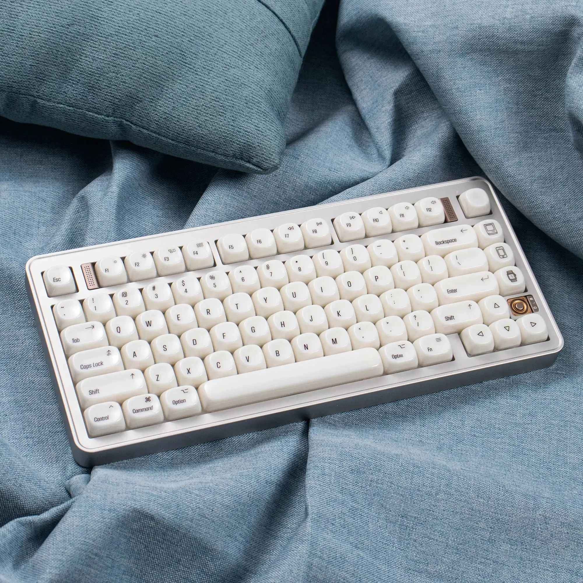 138 Keys MAC Apple Keycaps ABS Double Shot Translucent White for Mechanical Keyboard AULA F75 Ajazz Ak820 Pro Game PC Anne Pro 2