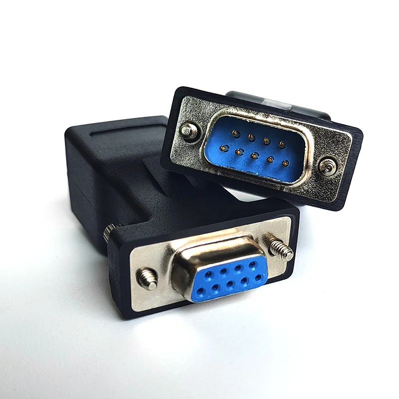1pcs RJ45 to DB9 Adapter RS232 Serial Port COM to RJ45 Male to Female Network Port Converter