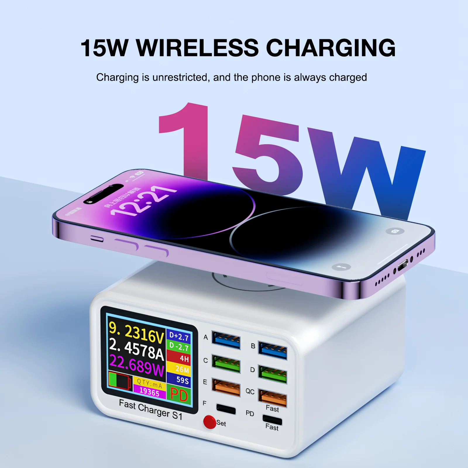 

зарядная станция usb,Многофункциональная 8-портовая USB-станция для быстрой беспроводной зарядки с визуальным контролем тока для мобильных телефонов и iPad, быстрая зарядка