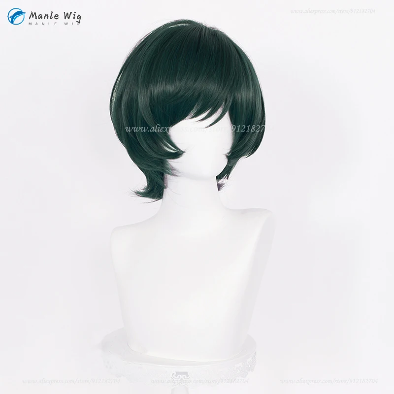 Zenin Mai Cos Wig Green Short Cosplay Zenin Mai Anime Hair Heat Resistant Synthetic Hair Halloween Party Woman Wigs + Wig Cap