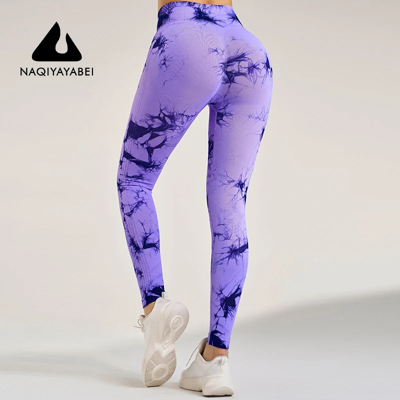 

Women's Seamless Tie-Dye Fitness Leggings High Waisted Tummy Tuck Push-Up Yoga Leggings Stretchy Exercise Leggings Yoga Pants