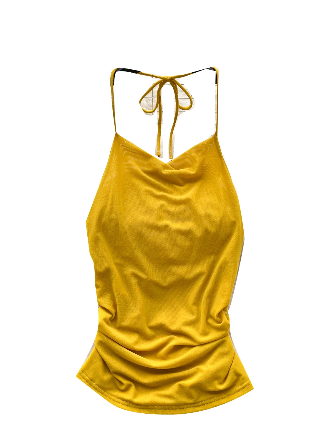 เสื้อกล้ามทรงเข้ารูปแบบเซ็กซี่สำหรับผู้หญิง สไตล์บริสุทธิ์ ดีไซน์จีบระบาย ทรงสวย ใส่สบาย เหมาะกับหน้าร้อน สไตล์สาวฮอต ใส่ไปทำงานได้