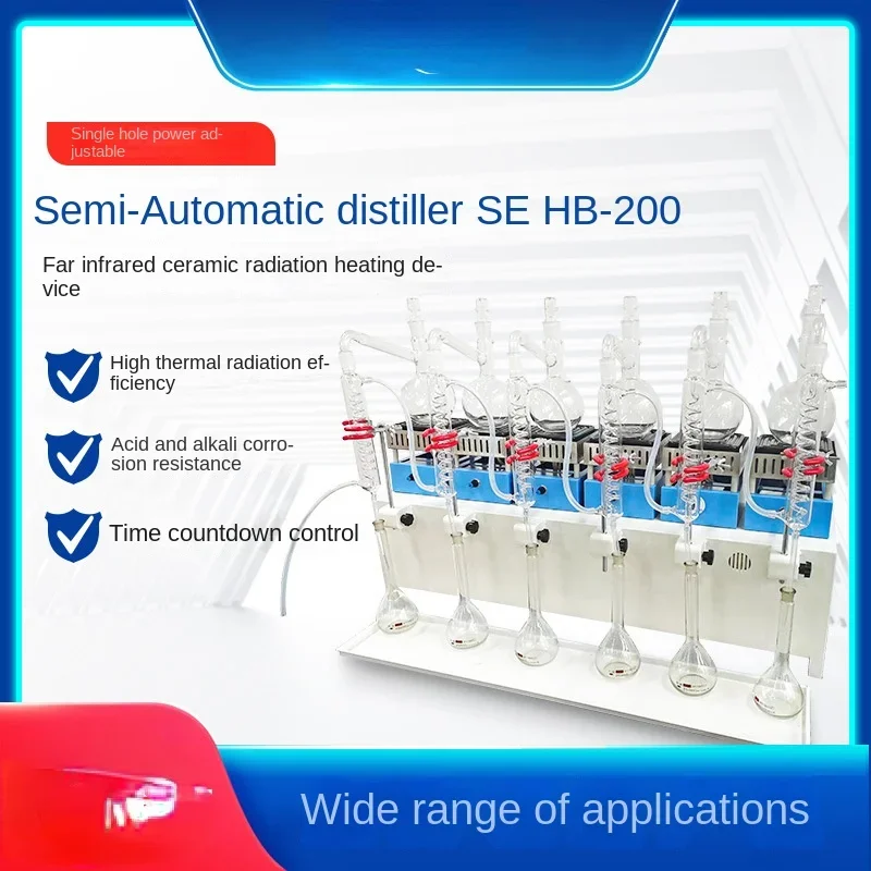 

Distiller Intelligent Semi-automatic SEHB-200 Volatile Phenol Cyanide Nitrogen Oil Moisture Distillation Device