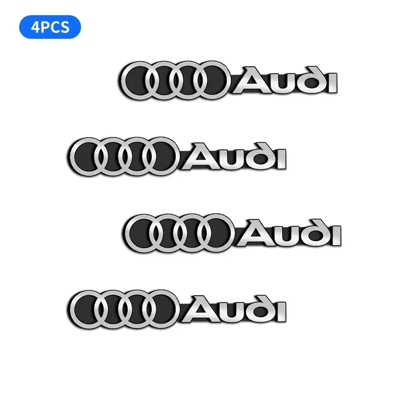3D Metall Auto Lautsprecher Logo Aufkleber, Mini Emblem Abzeichen Aufkleber für Audi A4 A3 A5 A6 A7 A8 Q3 Q5 Q7 Q8 B5 B6 B7 B8 B9 Q7 8P 8V 8L