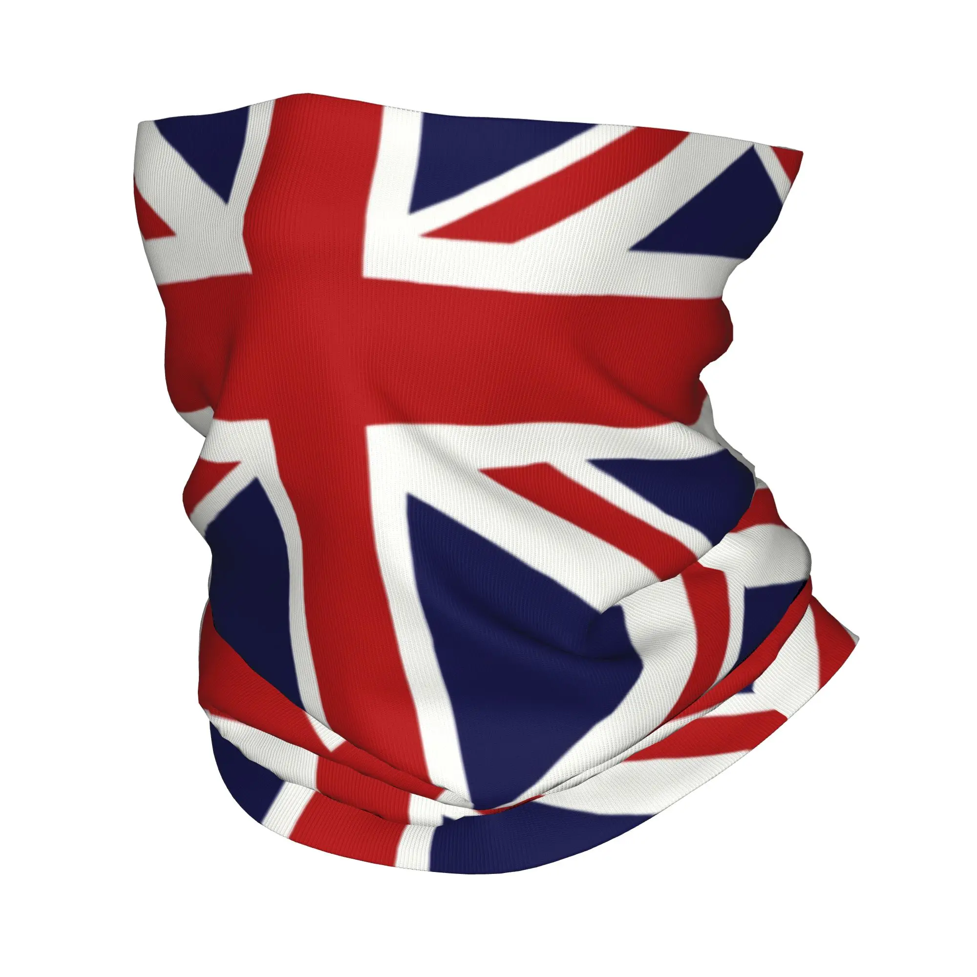 

Custom Union Jack Flag of the UK Bandana Winter Neck Warmer Women Windproof Wrap Face Scarf for Hiking Gaiter Headband