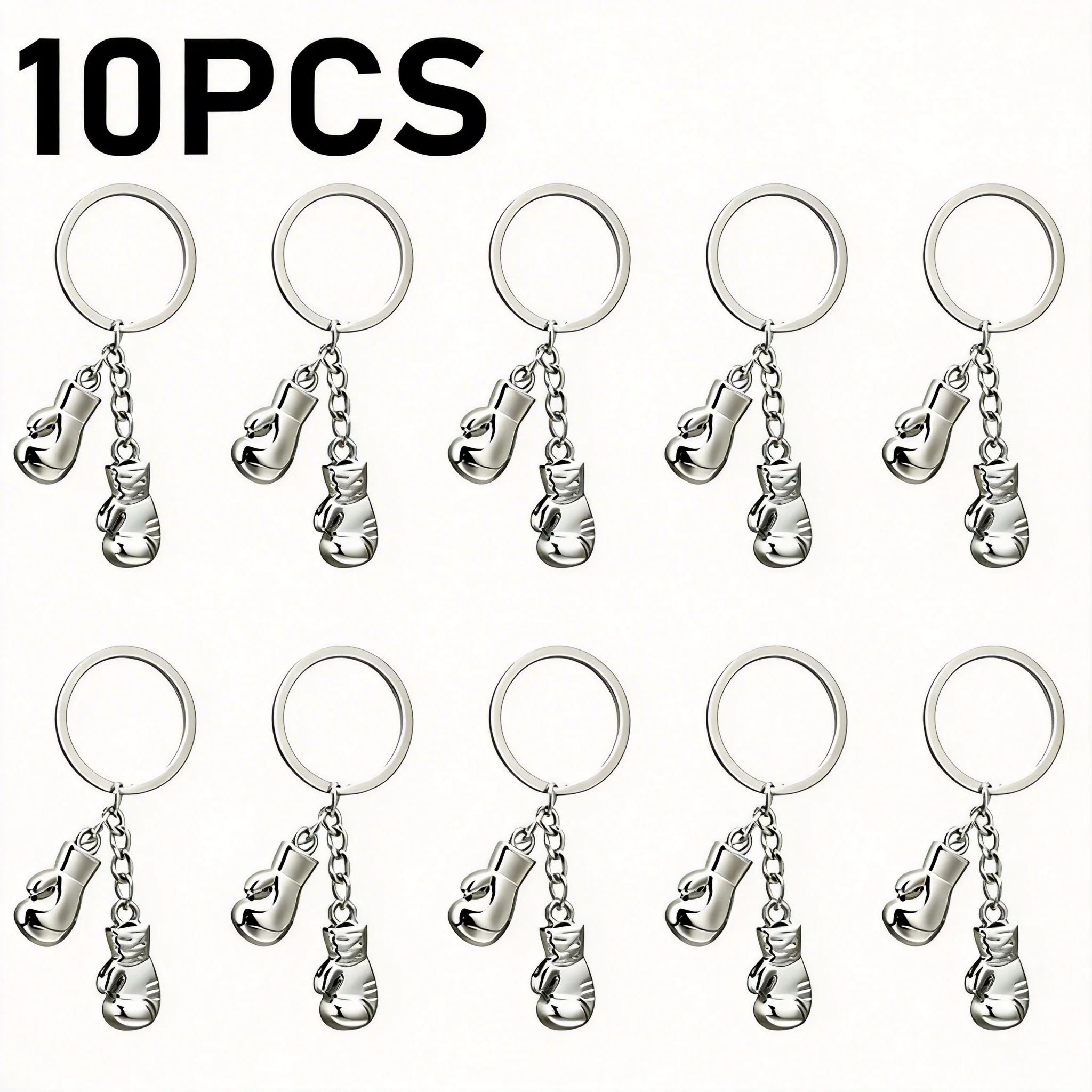 1pc Custom Keychain Personalized Metal Fitness Boxing Gloves Customized Key Ring Car Accessories Gift Wholesale