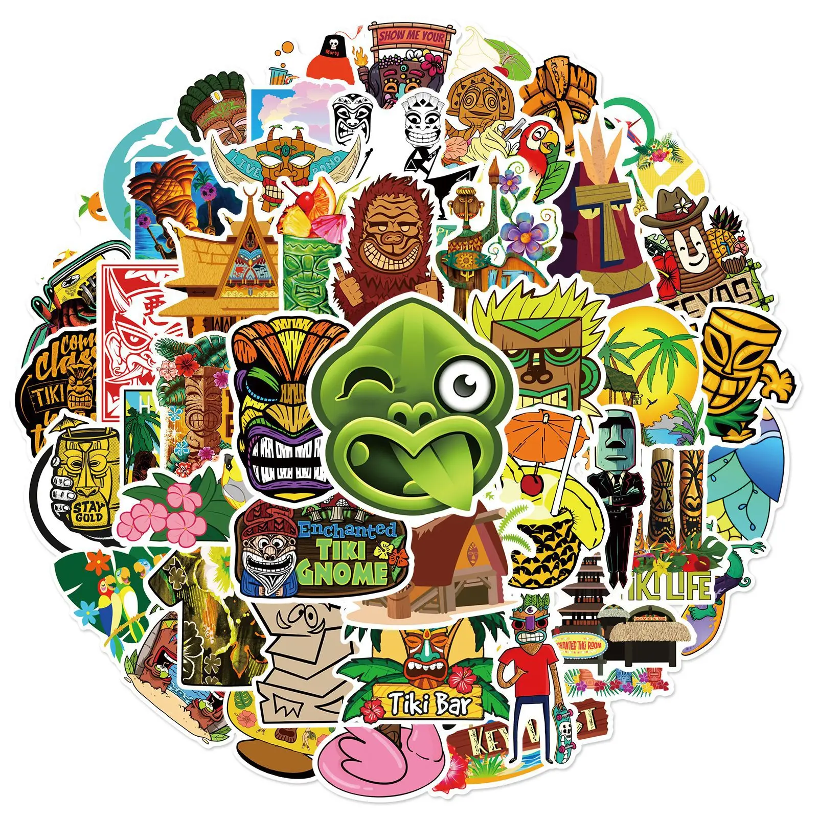 10/30/50pcs Hawaii Cartoon Graffiti Sticker Funny Creative Motorcycle Phone Laptop Guitar Helmet Phablet  Pvc Decoration Sticker