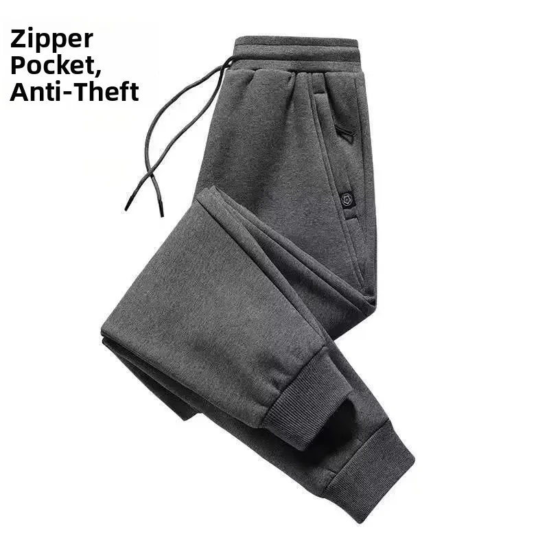 

Men's Casual Pure Cotton Work Pants Wear Resistant Loose Fit Youthful Sle Nine Point Length Sweatpants for Office And Work