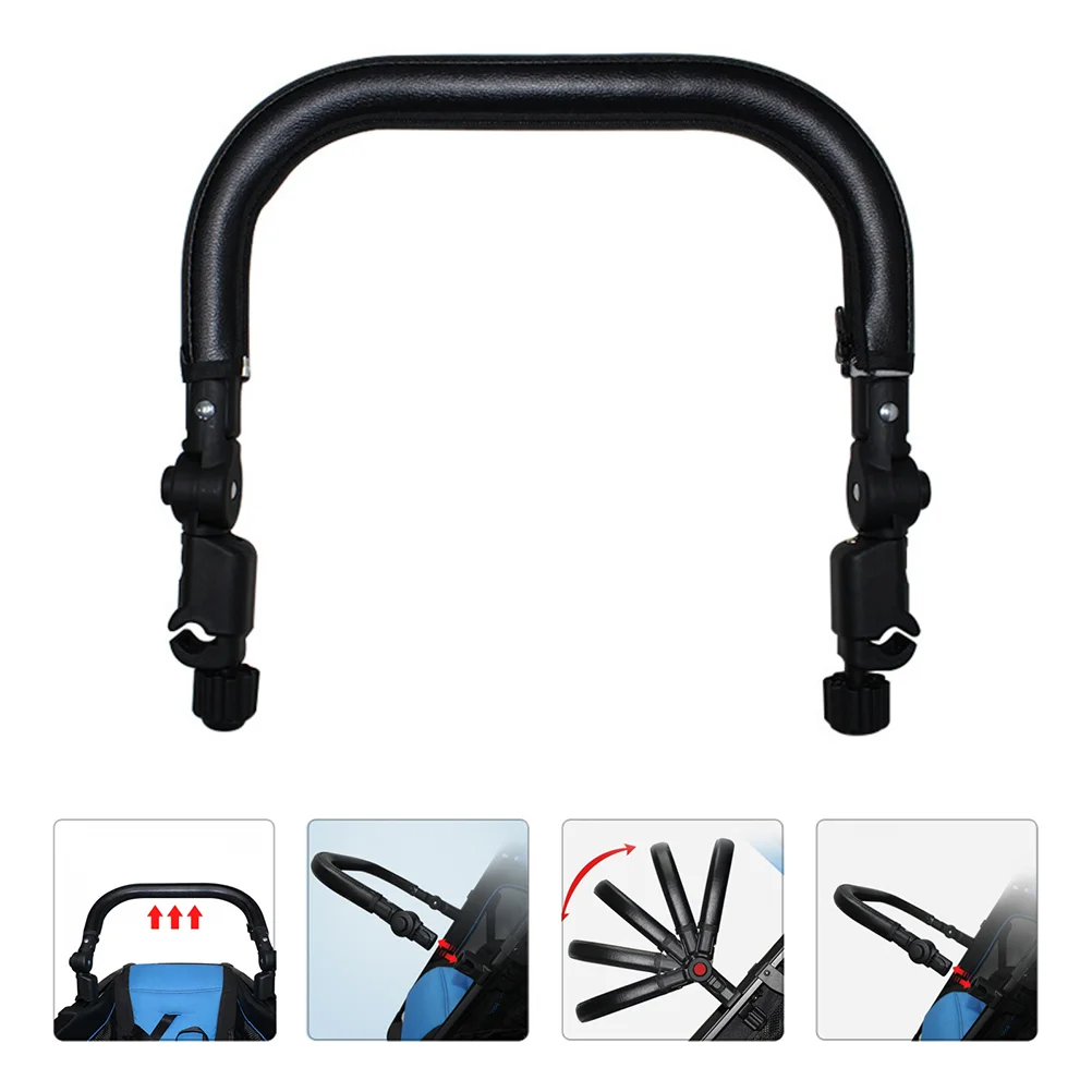 Yoyo Stroller Baby Bumper Pushchair for Toddlers Armrest Snack Black Thickened Iron Pipe Handle