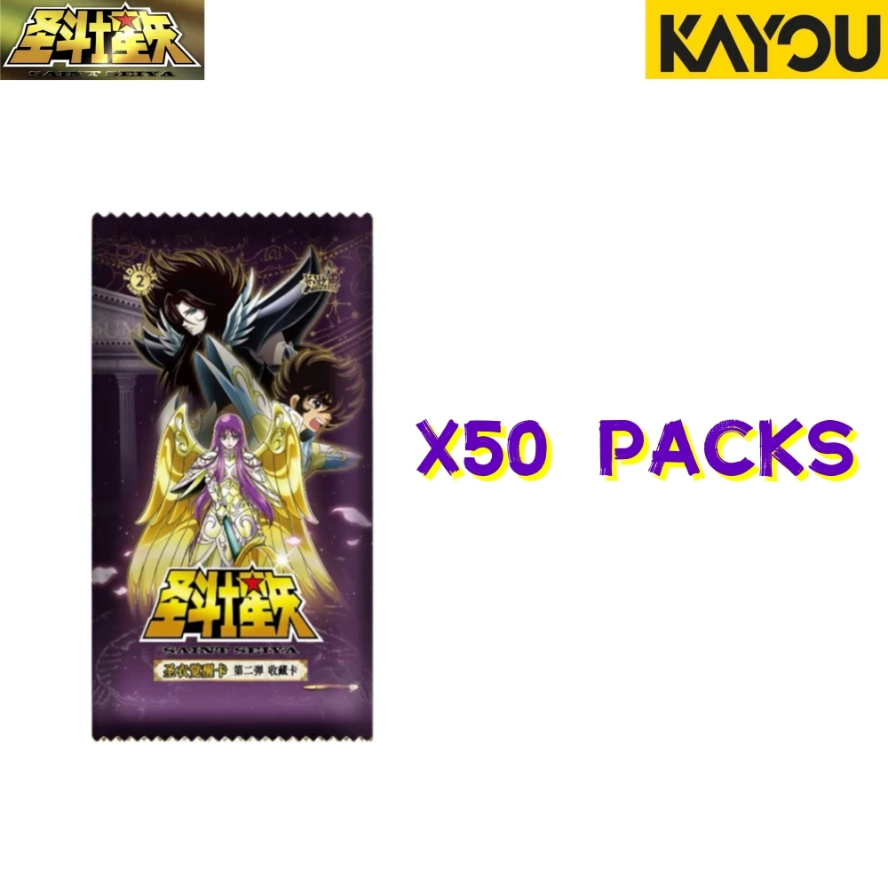 Cartes Kayou Saint Seiya 50 paquets Tier4Wave3 sans boîte carte Anime TCG Athena Marin Shaina carte à jouer à collectionner jouet et cadeaux de loisirs
