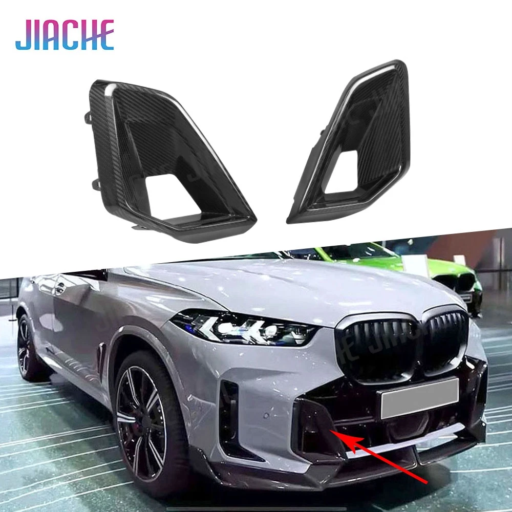 

JIACHE Car Front Bumper Vent Trim Decoration Car Bumper Canards For BMW X5 G05 G18 LCI M Sport 2023+ Air Intake Vent Trims