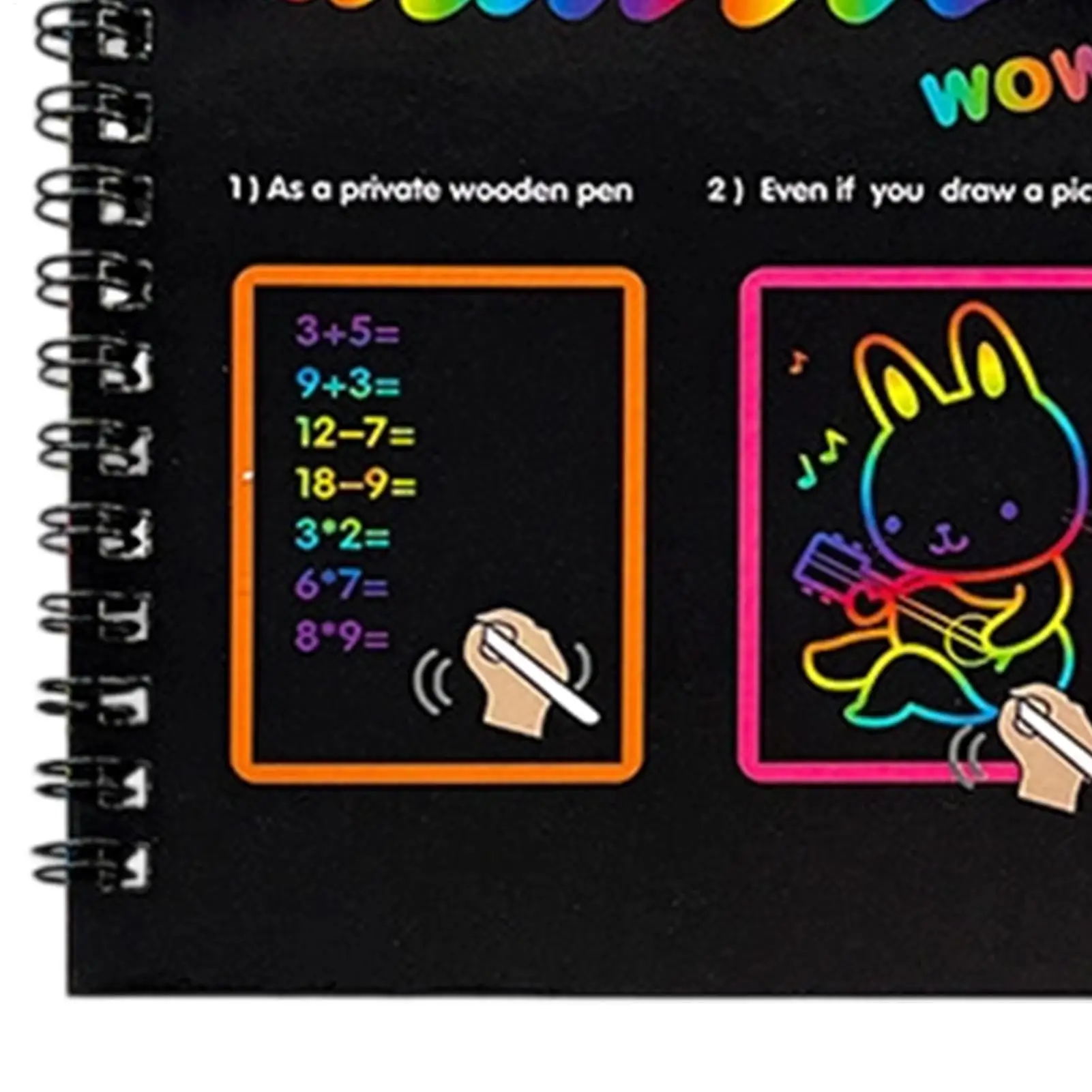 Arranhar papel arco-íris colorir artesanato livro zero artesanato papel nota livros para crianças meninos estudante sala de aula casa viagem avião