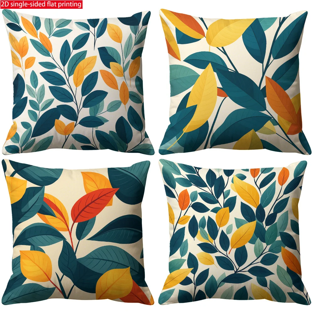 4 piezas, funda  almohada impresa en 2D, suministros para el hogar y la cocina, ropa  cama, coración l hogar, fundas
