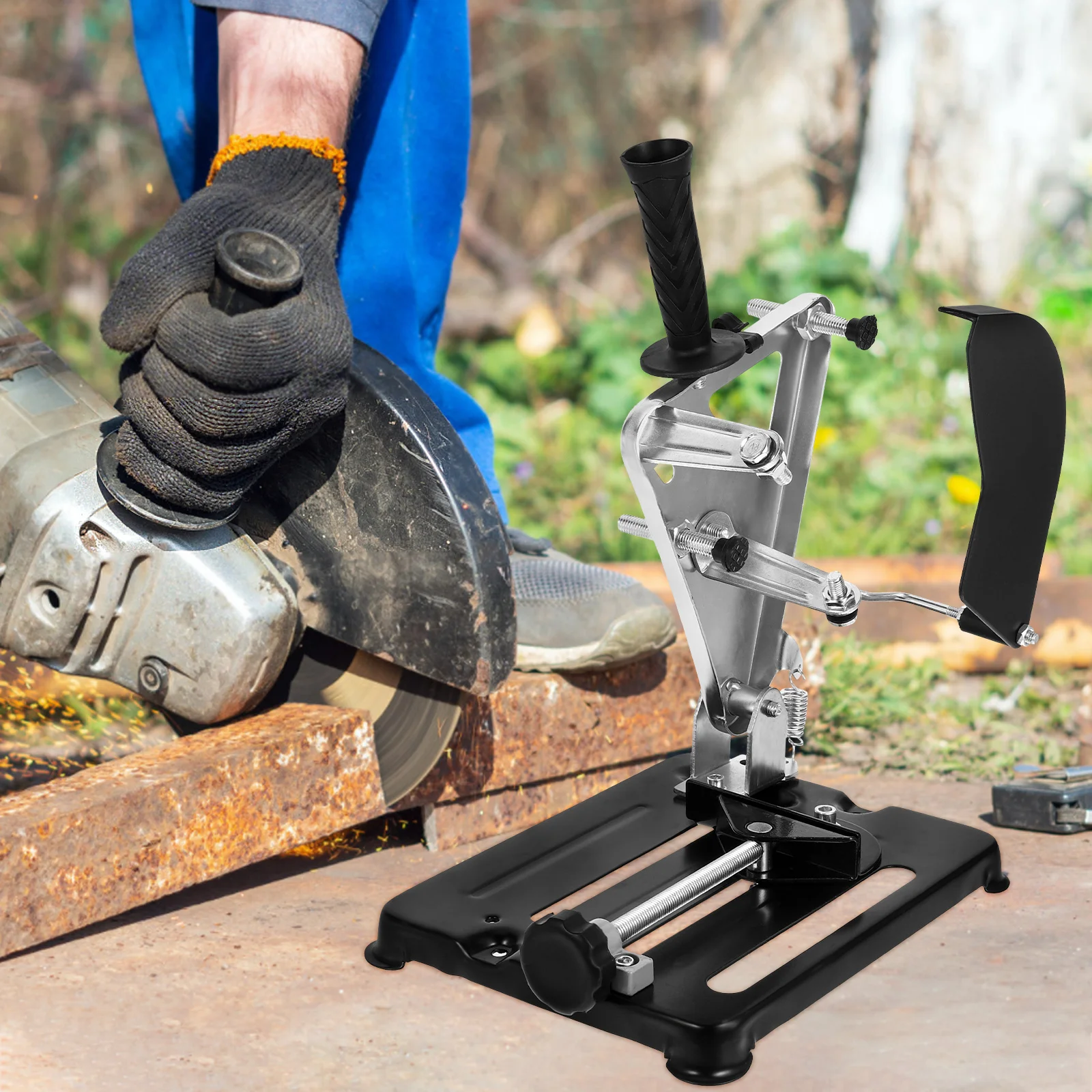 

1 Set Angle Grinder Stand Holder Mount Support Pedestal Bracket Universal Iron Tool Rest For Cutting Disc Angle Support Base