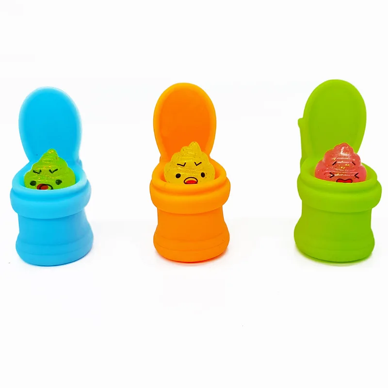 5Pcs Creative Venting Squeeze Toilet Poo Decompression Novelty Pinch Toys Halloween April Fools Day Tricky Funny Party Gift