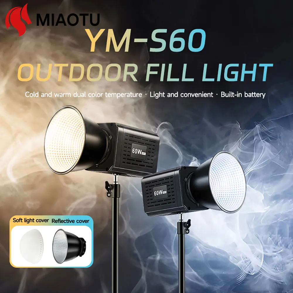 

MIAOTU Outdoor Portable Handheld Fill Light COB Photography Light 3200-6500K Photographic LED Light for Outdoor Shooting