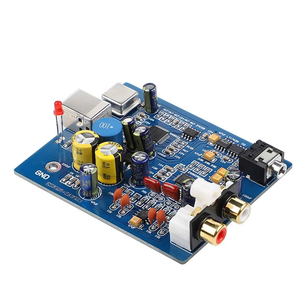 T36C MIni USB Decoder Board ES9028K2M+SA9023 Fever Audio Sound Card Decoding Module DIY for Power Amplifiers Home Theater