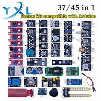 45 in 1 Sensors Modules Starter Kit better than 37in1 sensor kit 37 in 1 Sensor Kit UNO R3 MEGA2560 For arduino