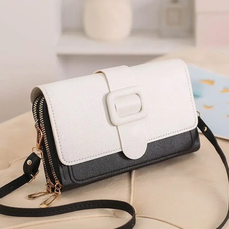 2024 New Women's Long Purse Versatile Color Block Shoulder Crossbody Bag Fashion  designer Ladies Mobile Phone Bag coin wallet