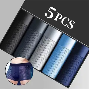 5 PCs/Herren -Innenkleidung sexy Höschen atmungsaktiv 8 Hauptverkäufe Bambusunterwäsche - №4
