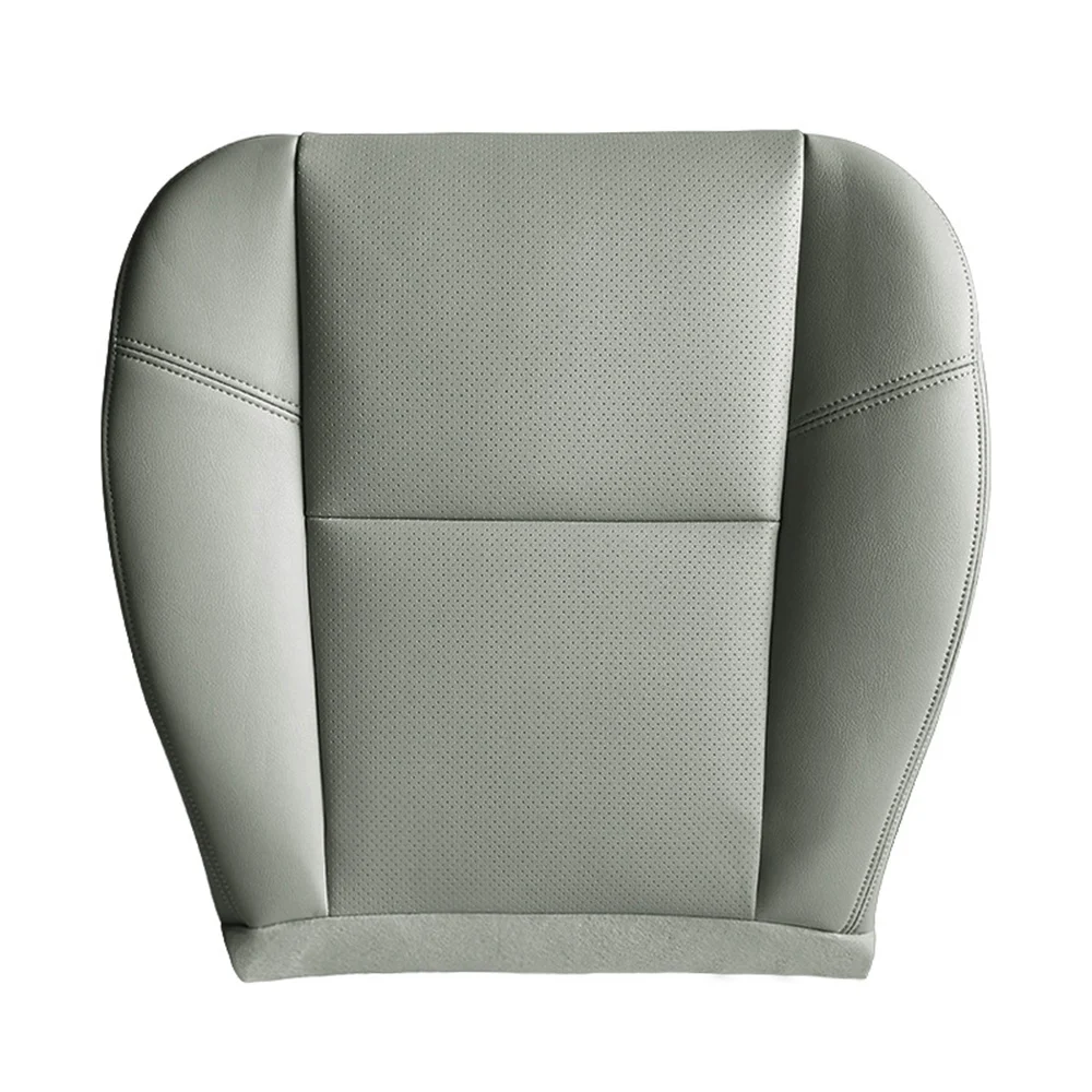 Car Front Driver Side PU Leather Seat Cushion Bottom Seat Cover for Escalade 2007-2014 Grey