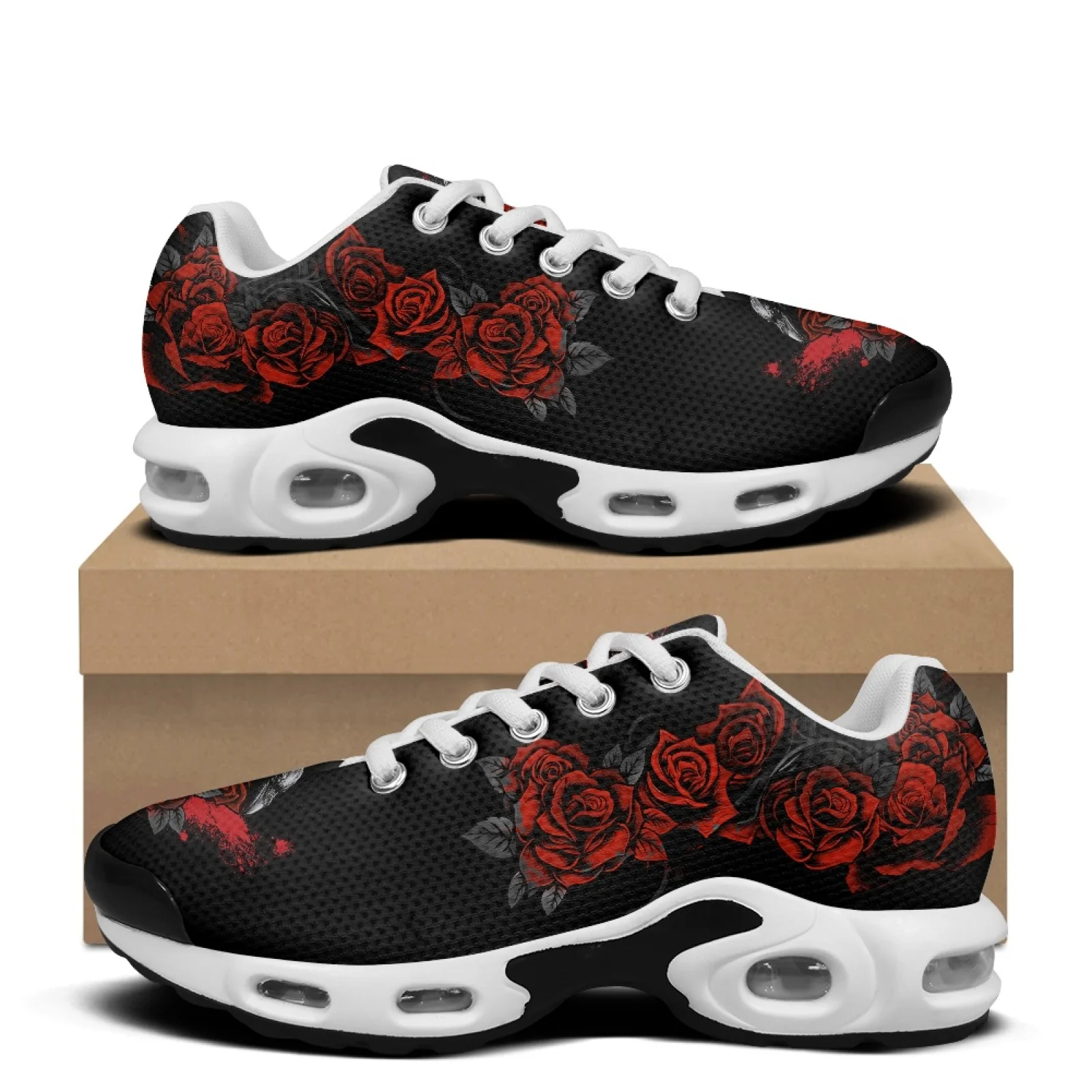 

XIXIRIMIDO Air-Cushioned Sneakers Women's Running Shoes Men's Commuter Shoes Lightweight Breathable Comfortable Soft Rose 36-48