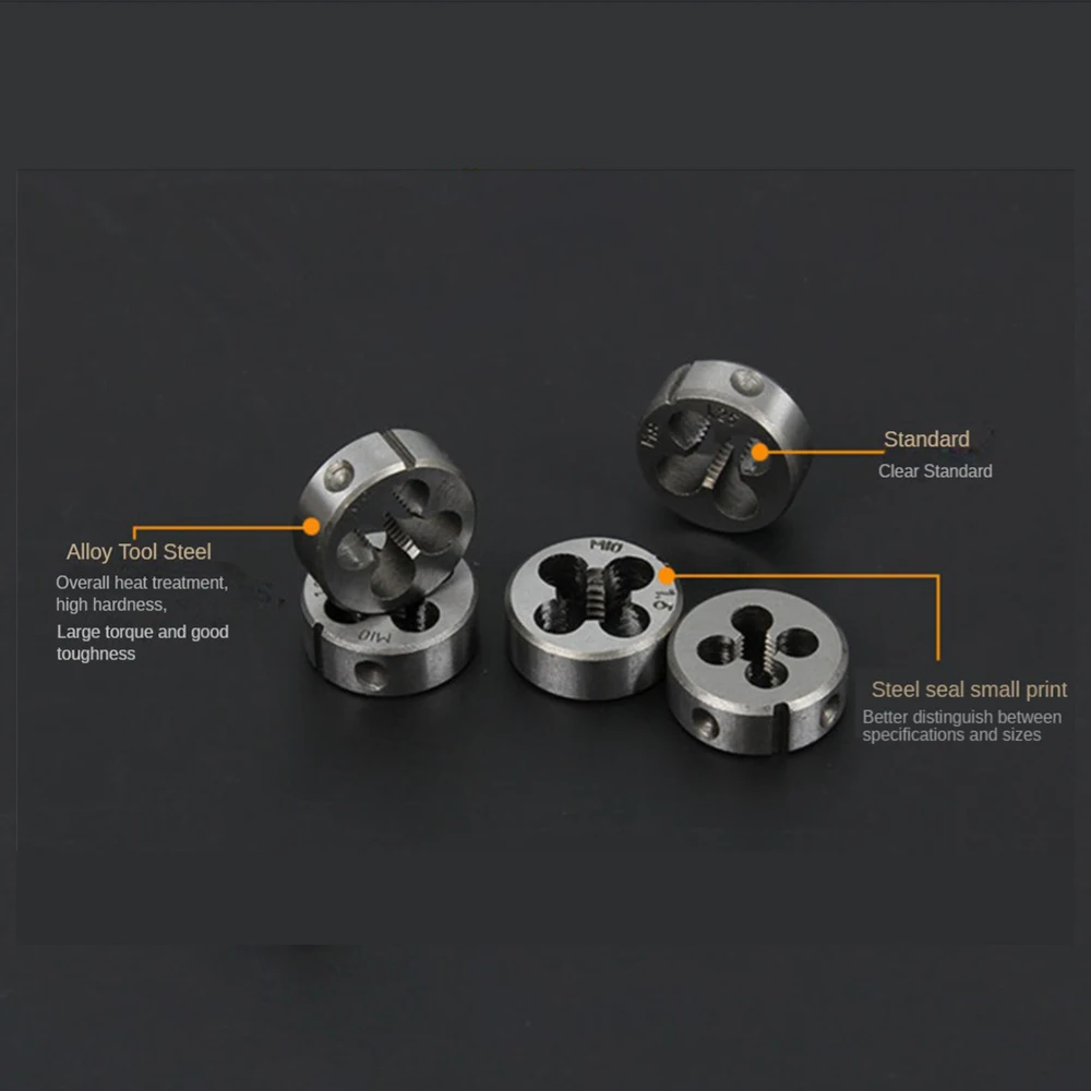 Right Hand Thread Die M1 M2 M3 M4 M5 M6 M7 M8 M10 M12 M13 M14 M16 Metal Thread Tool Metric Thread Die