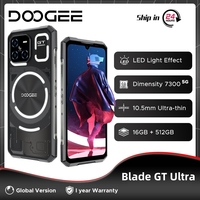 DOOGEE Blade GT Ultra 5G Rugged Phone 16GB 512GB 6.72” FHD+ 120Hz IPS Dimensity 7300 LED light effect 100MP AI Main Camera