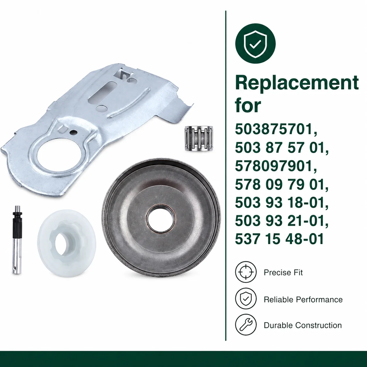 Oil Pump Guide Bar Plate Worm Gear Clutch Drum Bearing Kit For Husqvarna 340 345 350 Chainsaw OEM503875701/578097901/5039318-01
