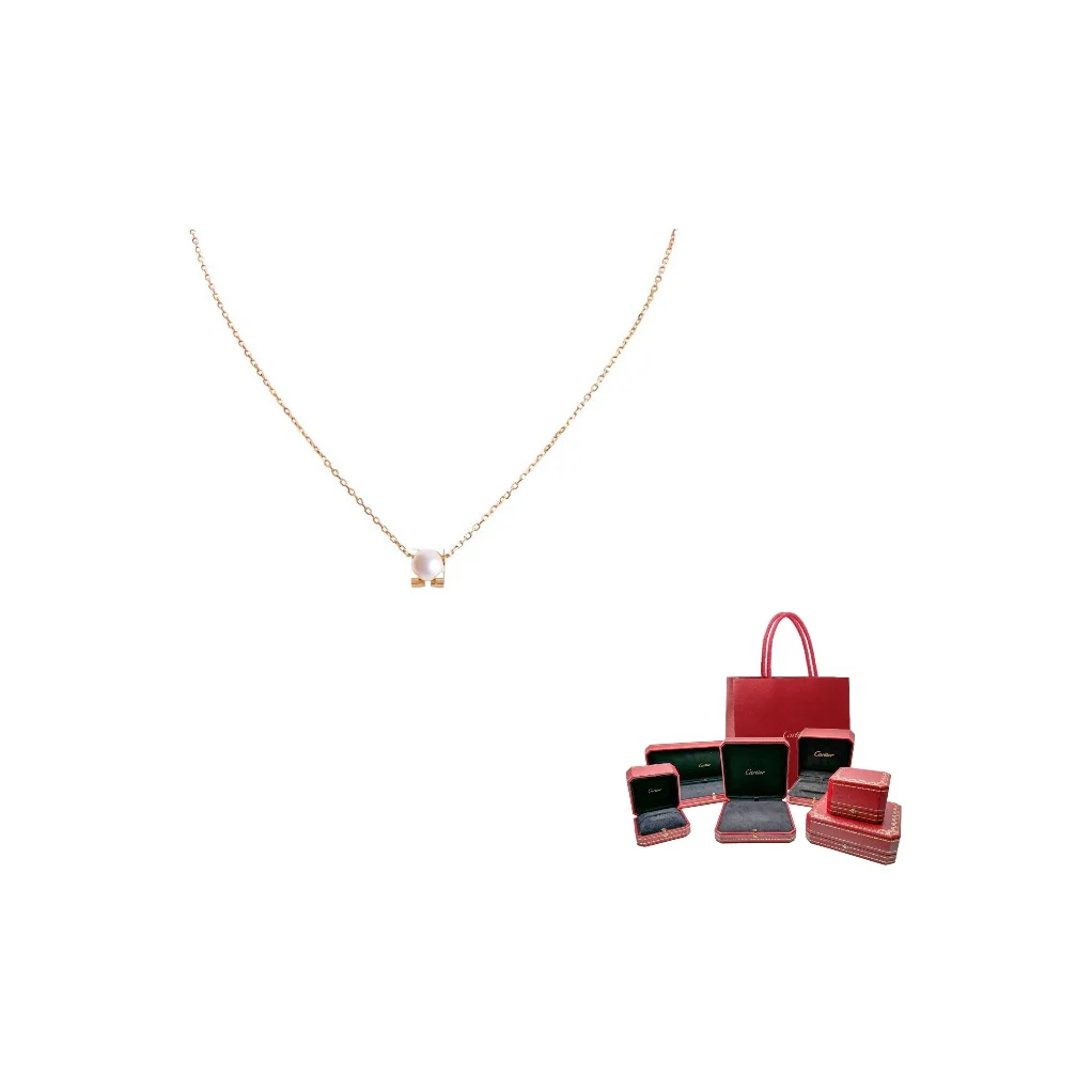 CARTIER 18K Rose Gold Akoya Pearl Necklaces Unisex Rose Gold CRB7059000 view 2
