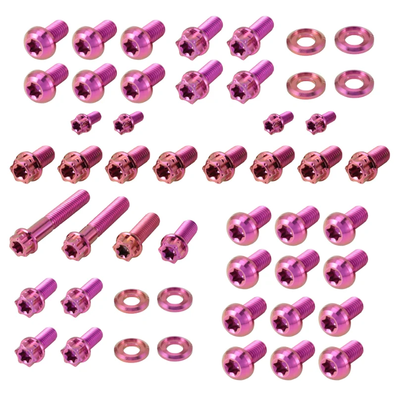

JFG RACING Complete Motorcycle Fasteners Titanium Alloy Bolts Upgraded Screws Kit Fit Sur-Ron Light Bee X Electric Bikes