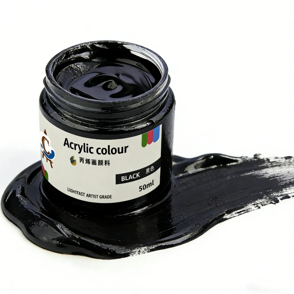 9-Farben-Acrylfarben, erhältlich in großer Kapazität von 50 ml. Das Set enthält Malen, Färben, Kunst, Malerei und Graffiti. – Detail 15