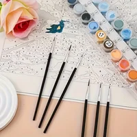 30Pcs Fine Detail Paint Brush Set #0 #00 #000 Miniature Brushes Nylon Hair for Watercolor Oil Acrylic Painting Crafts 4
