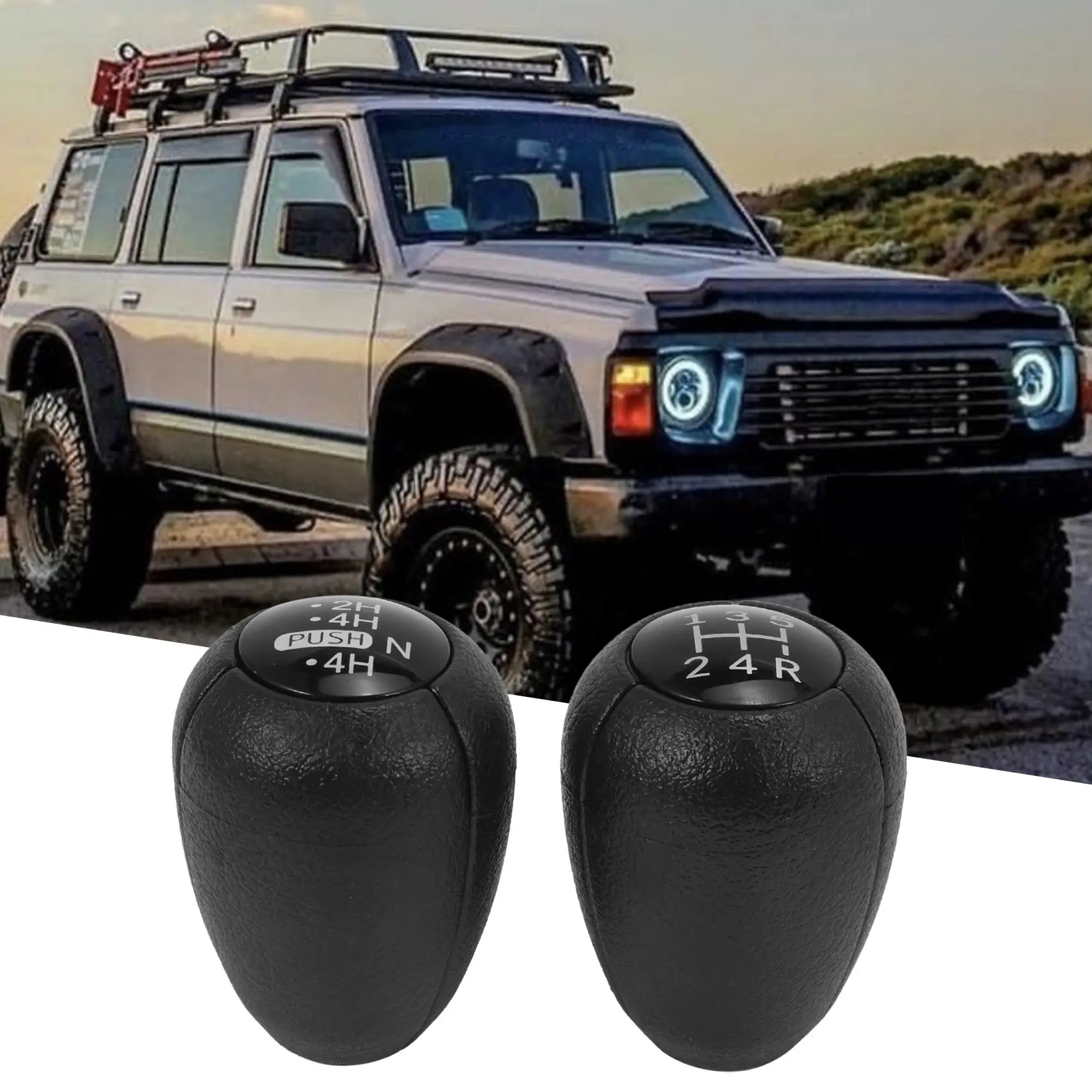 Imagem -04 - Manual do Carro Engrenagem Shift Knob Gaiter Shifter Knob para Nissan Safari Patrol Y60 gq