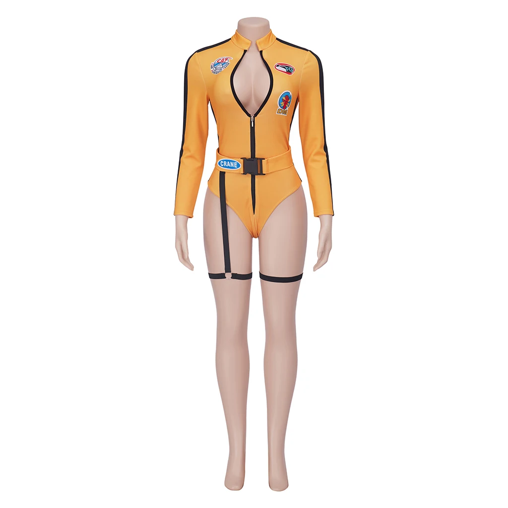 Movie Kill Cosplay Bill The Bride Beatrix Kiddo Costume Sexy Yellow Jumpsuit Kung Fu Bodysuit Adult Women Halloween Party Outfit