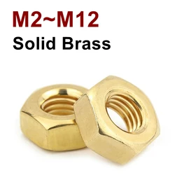 Brass hex nut Brass nut M2 M2.5 M3 M4 M5 M6 M8 M10 M12 Metric Thread