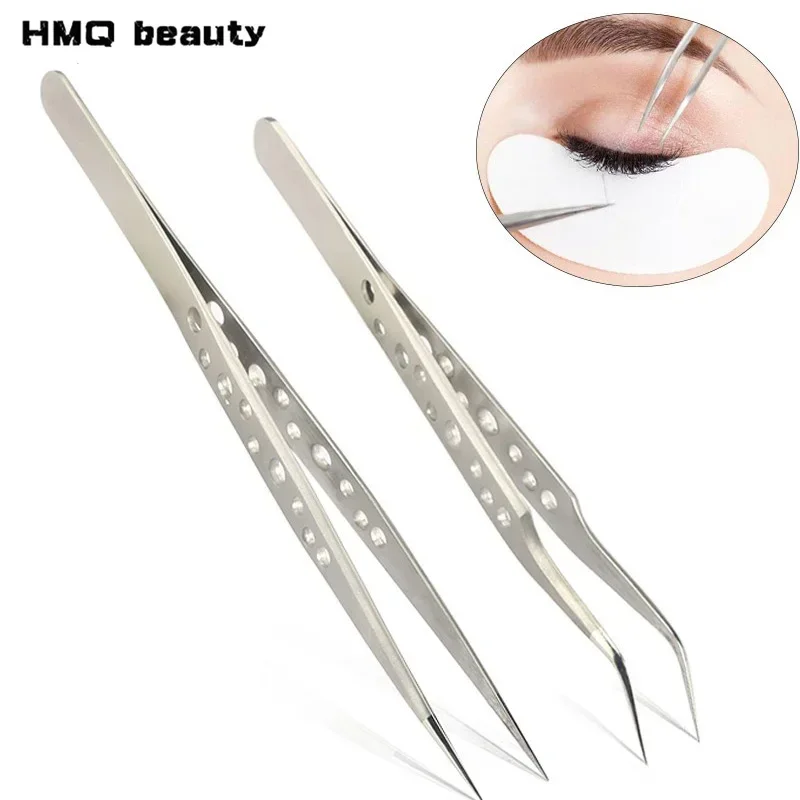 Eyelash Extension Specialized Tweezers Professional Stainless Steel Portable Anti-static Makeup Remover Beauty Cosmetic Tools