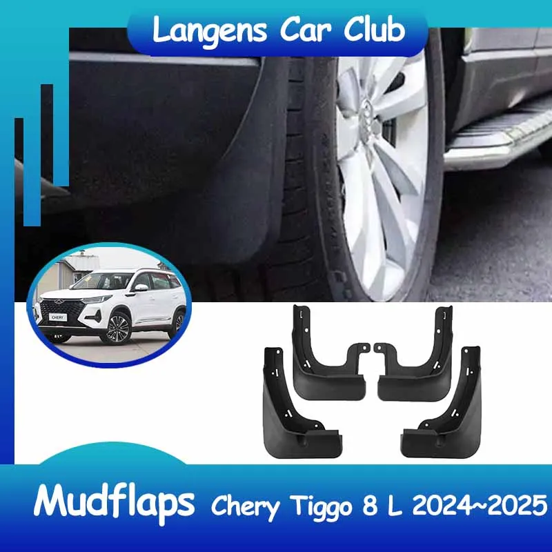 

4PCs Car For Chery Tiggo 8 L Fulwin T9 2024~2025 Mudflaps Fender Flares Fenders Splash Guard Wheel Protecti Mud Flap Exterior.