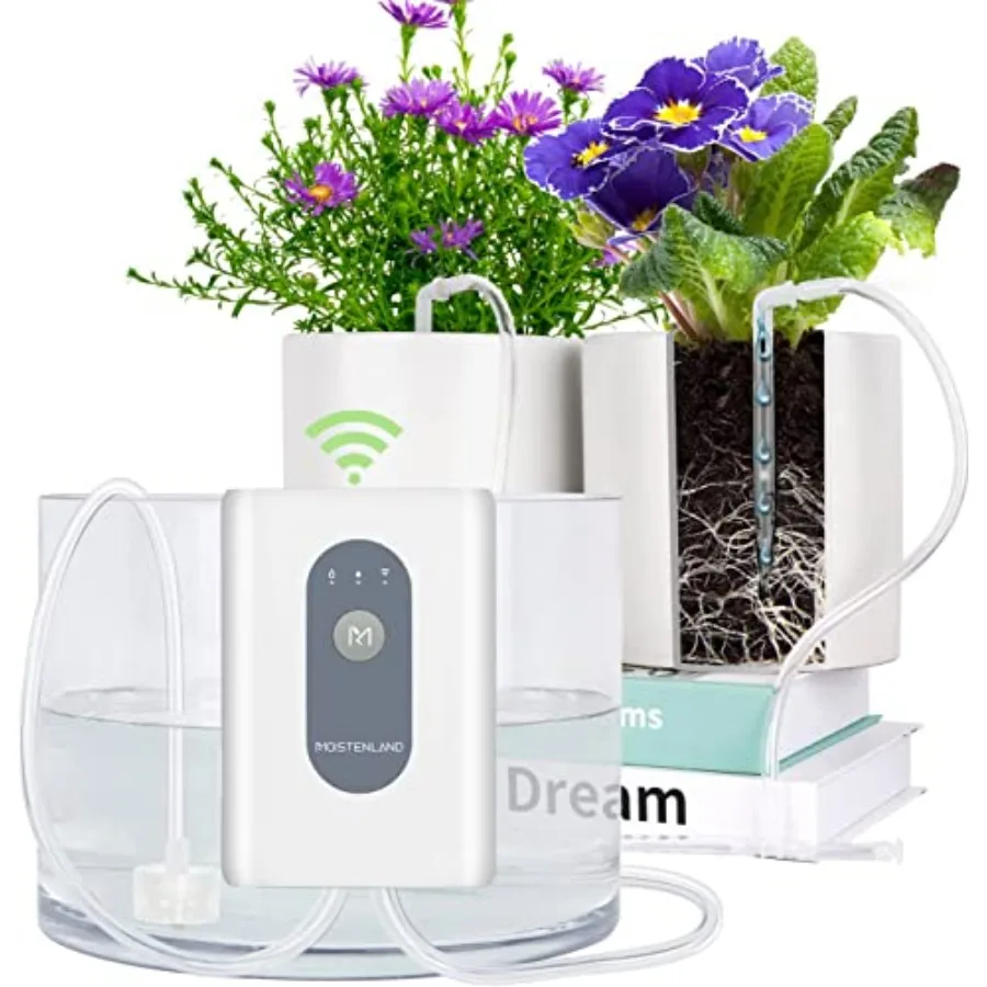 

WIFI Automatic Plant Waterer DIY Automatic Drip Irrigation Kit for 15 Potted Plants Auto and Manual and Delay Watering Mode/Wat