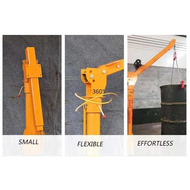 Vehicle-Mounted Small Crane 0.5 Ton Truck Self-Provided Vehicle-Mounted Crane 12V/24V Household Electric Hoist Hoist