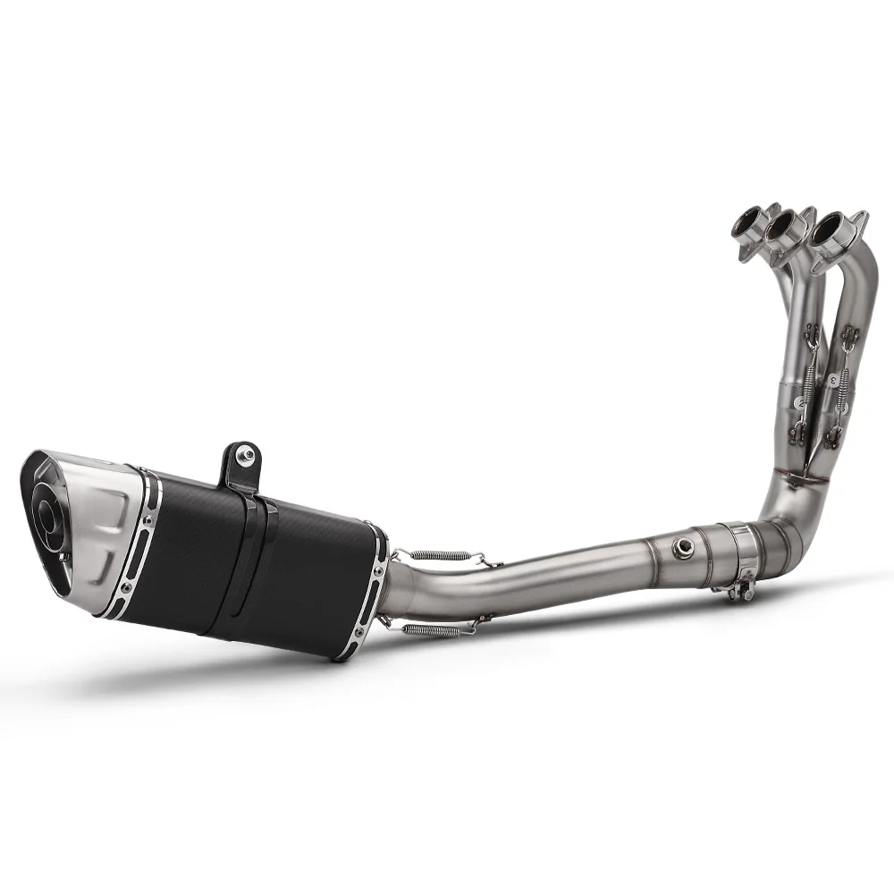 

STLF Motorcycle Exhaust Tips Muffler Motocross Full Systems Escape Moto Slip on for YZF MT09 R9 FZ09 XSR900 Tracer 9 900 GT 2021