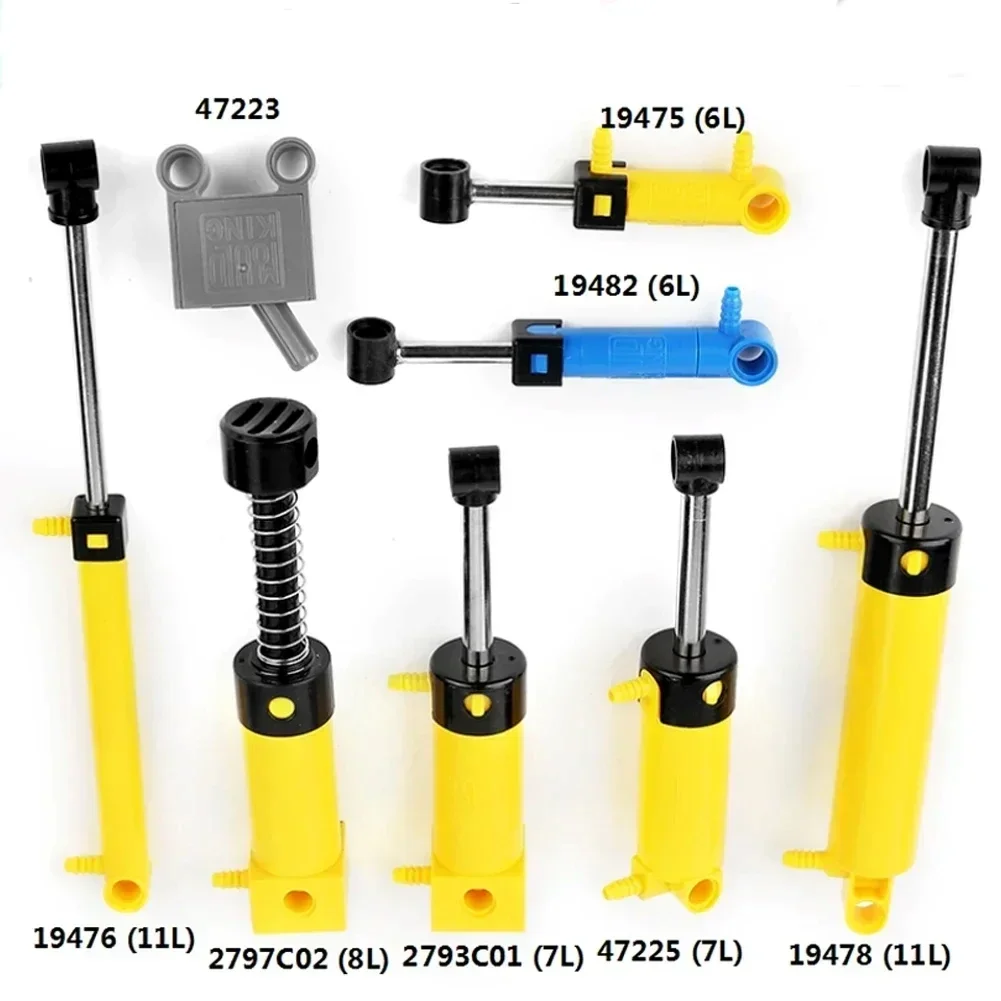 MOC Technical Hose Air Pump Tank Push Rod Putter Switch Piston Pneumatic Parts Compatible With legoeds 9641 42043 47225 61904