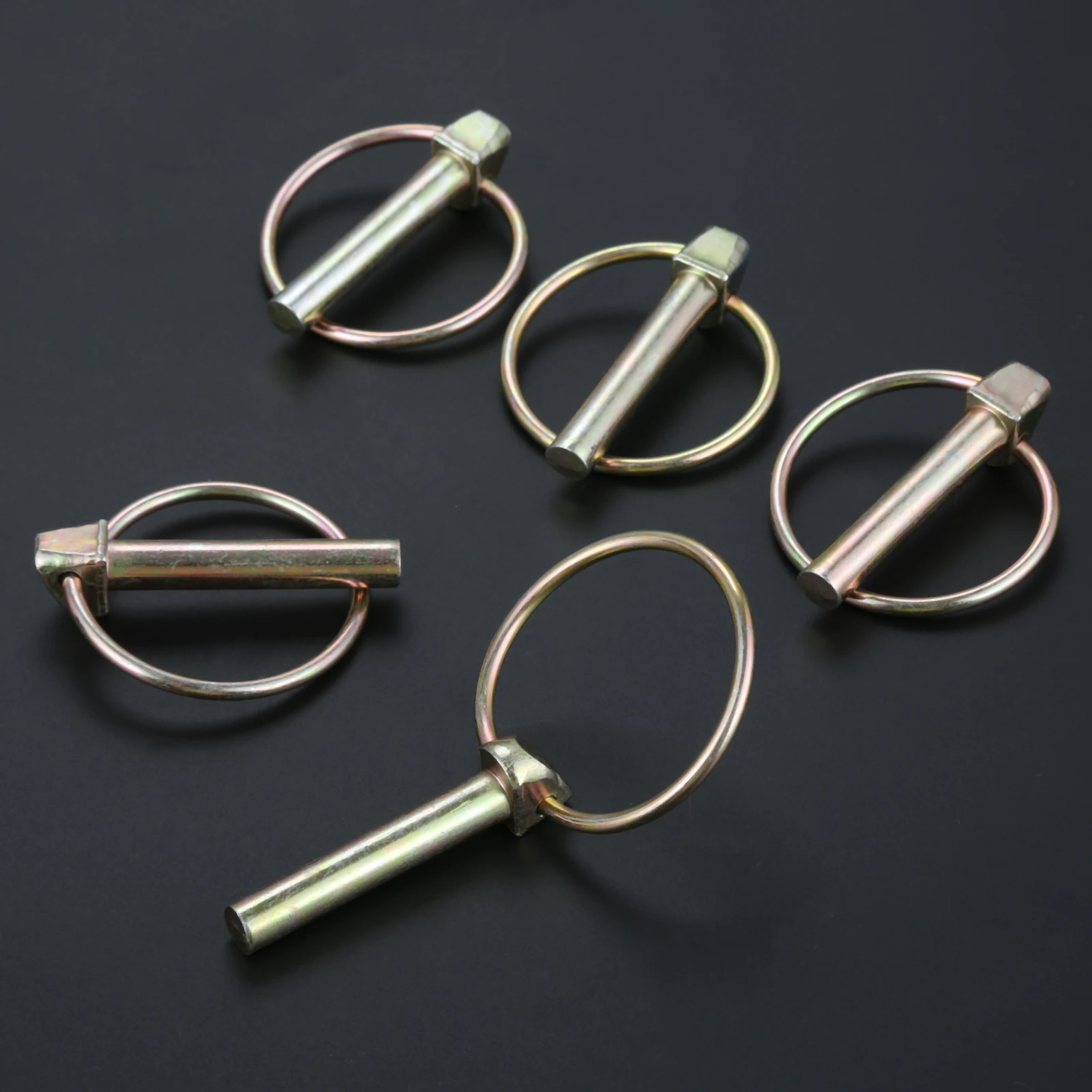 10/5/2pcs O-shape Lynch Pin Heavy Duty Steel Coupler Latch Ring Clip M4.5 M5 M6 M7 M8 M9 M10 M10.5 M11 Boat Tractor RV Truck