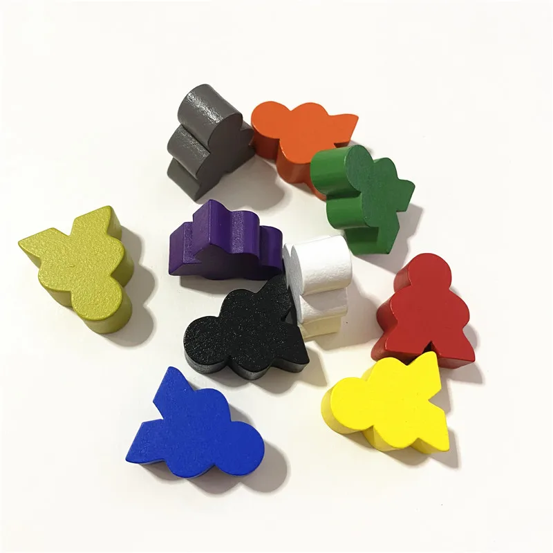 10Pieces Big Size 20*23*10mm Wooden Humanoid Chess Pieces For Meeples Board Game Accessories 20*23*10mm